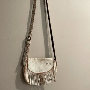 Bed Stu Cream Tassel Cross Body